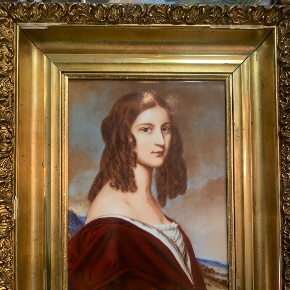 Hand Painted on Porcelain Portrait